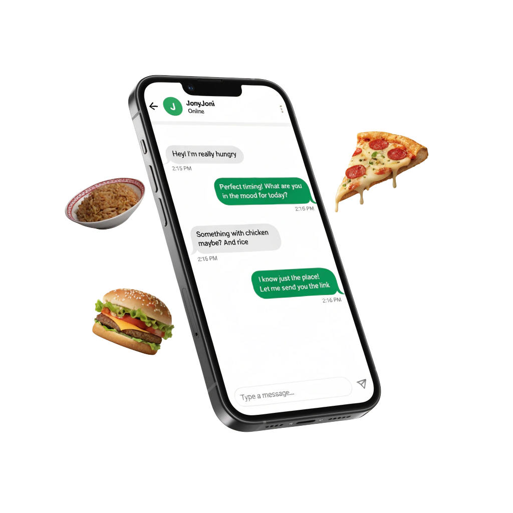 JonyJoni WhatsApp ordering interface