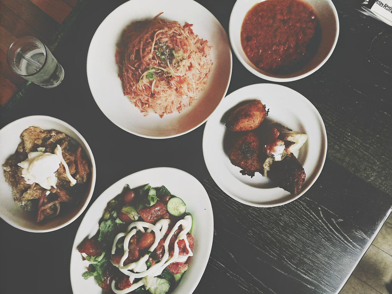 Delicious local food spread